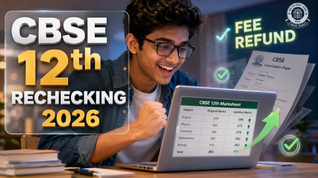 CBSE Class 12th Rechecking Form